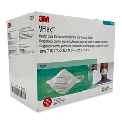 3M™ 1804 N95 VFlex™ Respirator & Surgical Masks (Size Regular)