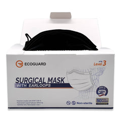 Ecoguard 4-ply Level 3 Black Surgical Masks